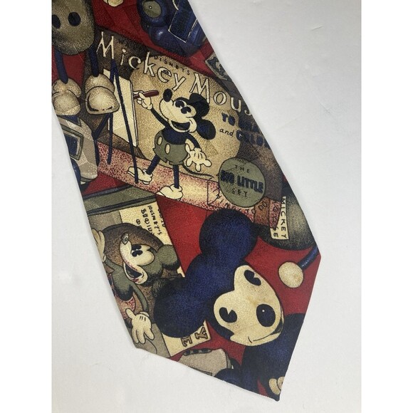 Disney Other - Vtg Disney Mickey Mouse Mens Neck Tie Atlas Design Cartoon 100% Silk Disney & Co